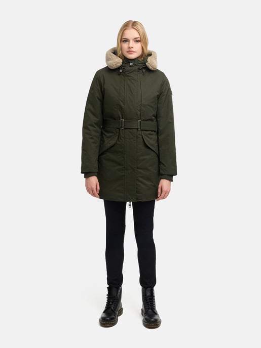 Parka de invierno para mujer Marikoo Calistaa con cinturón ajustable - Image 6
