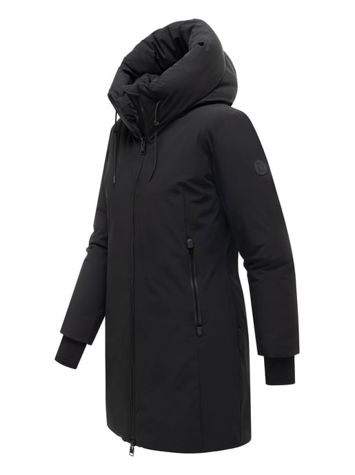 Abrigo largo de invierno para mujer Marikoo Polarhäschen con capucha - Image 2