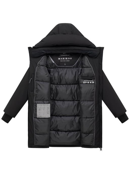 Abrigo largo de invierno para mujer Marikoo Polarhäschen con capucha - Image 4