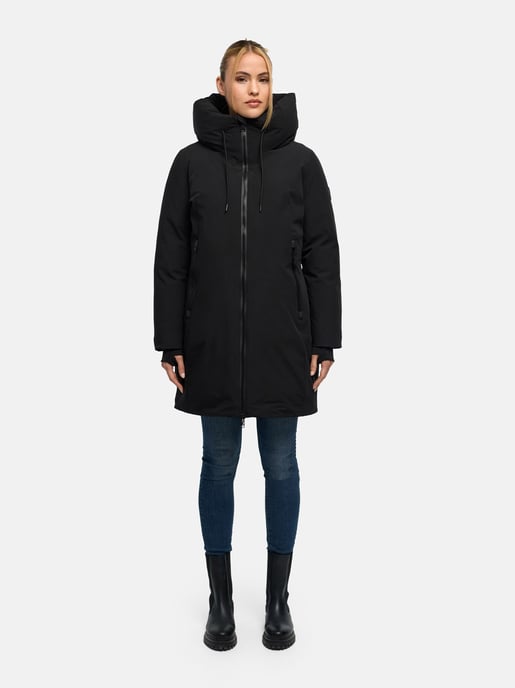 Abrigo largo de invierno para mujer Marikoo Polarhäschen con capucha - Image 5