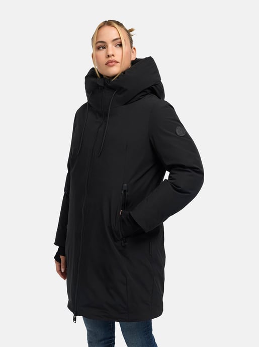 Abrigo largo de invierno para mujer Marikoo Polarhäschen con capucha - Image 6