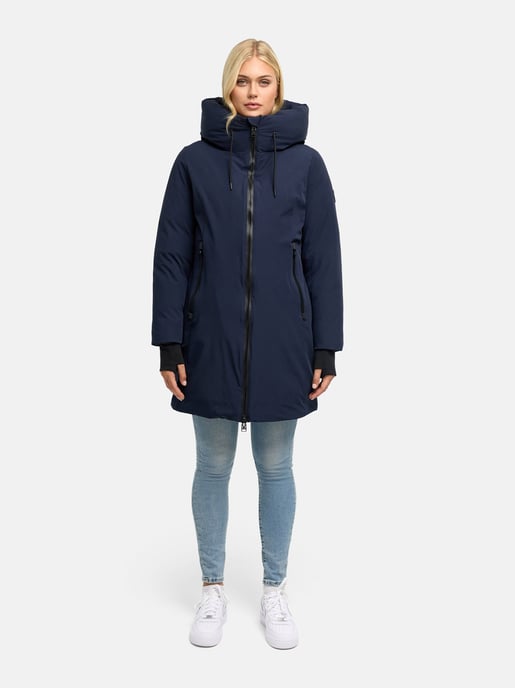 Abrigo largo de invierno para mujer Marikoo Polarhäschen con capucha - Image 5