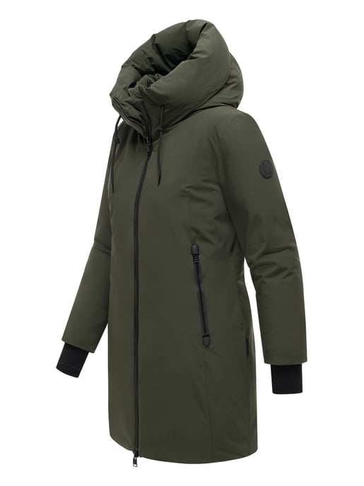Abrigo largo de invierno para mujer Marikoo Polarhäschen con capucha - Image 2