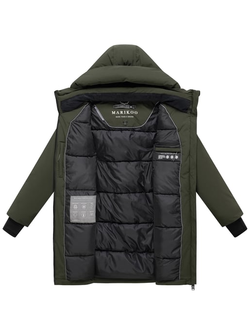 Abrigo largo de invierno para mujer Marikoo Polarhäschen con capucha - Image 4