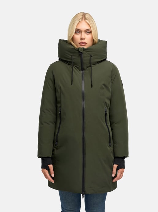 Abrigo largo de invierno para mujer Marikoo Polarhäschen con capucha - Image 5