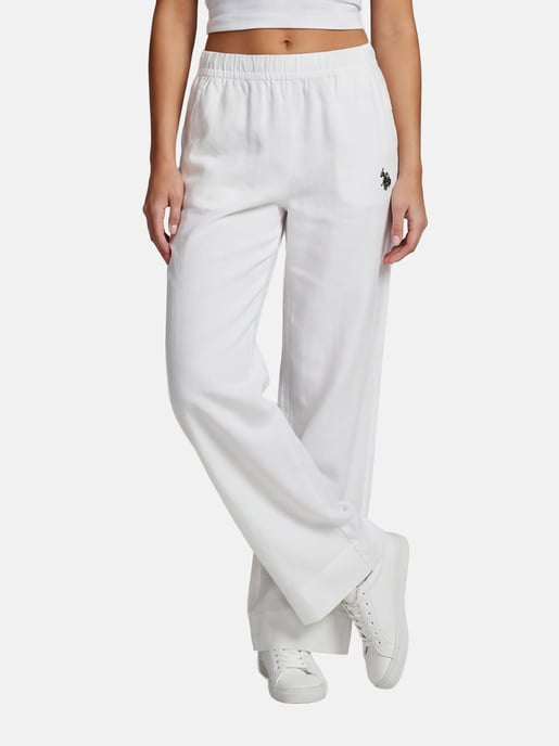Pantalón de lino para mujer U.S. Polo Assn. con cintura elástica - Image 5