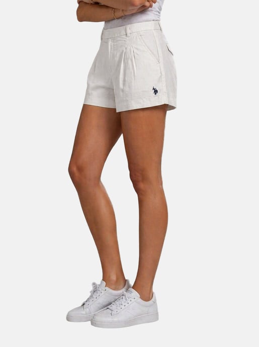 Shorts de lino para mujer U.S. Polo Assn. de mezcla lino y algodón - Image 4