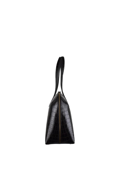 Toteme Bolso tote con cremallera y relieve de cocodrilo Marrón - Image 3