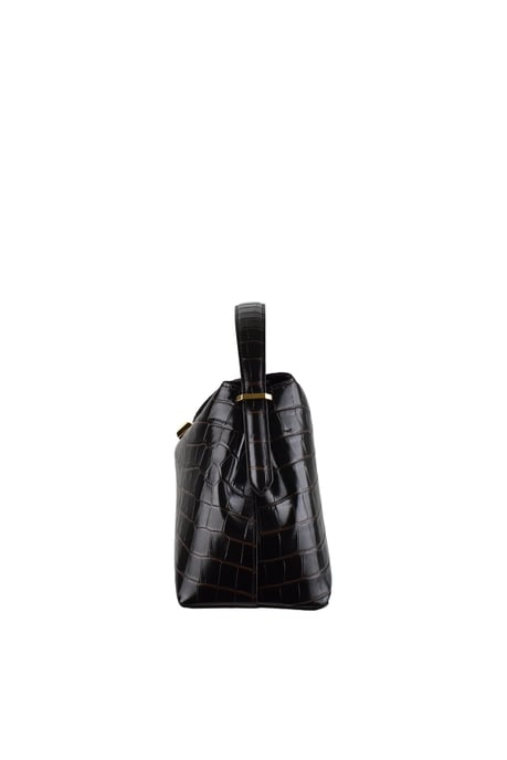 Toteme Bolso con asa superior y relieve de cocodrilo T-Lock Marrón - Image 3