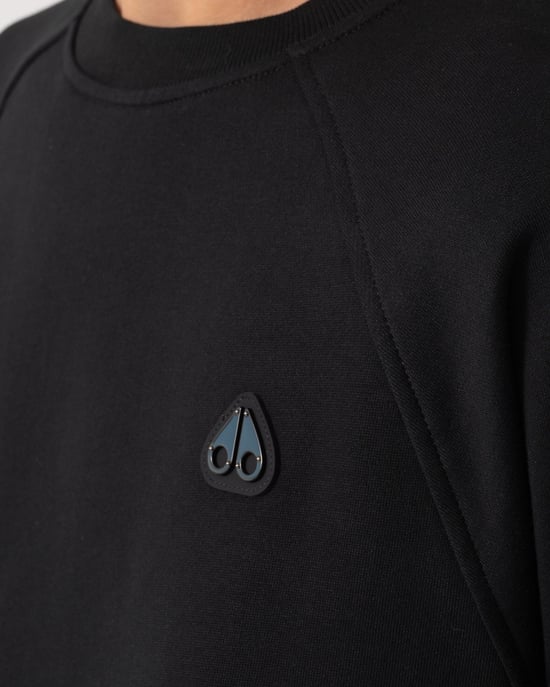 Sudadera negra de manga larga y corte relajado con detalle de logo - Image 3