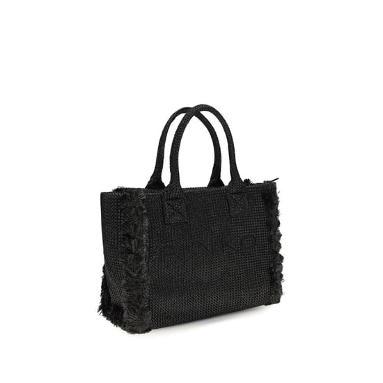 Bolso de Hombro de Rafias Negras PINKO - Image 2
