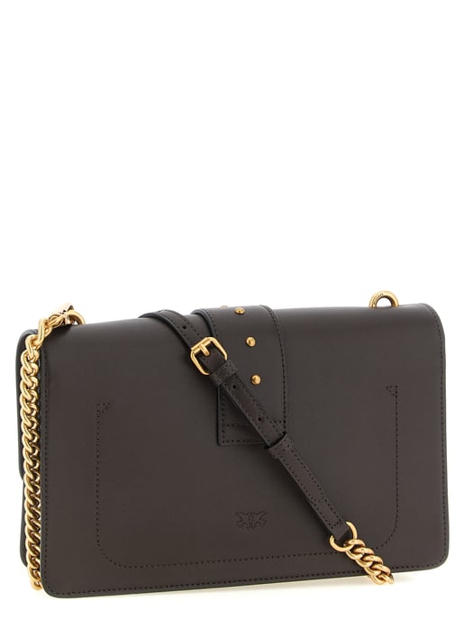 Bolso cruzado de piel de ternera marrón PINKO - Image 2