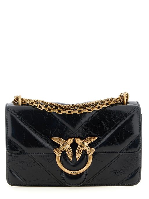 Bolso Bandolera de PIEL de Ternera NEGRO PINKO - Image 1