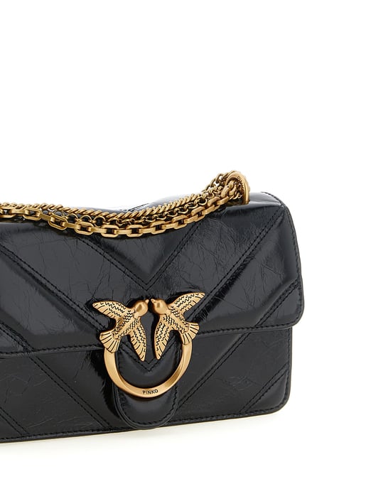 Bolso Bandolera de PIEL de Ternera NEGRO PINKO - Image 3