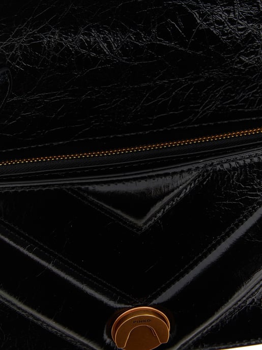 Bolso Bandolera de PIEL de Ternera NEGRO PINKO - Image 4