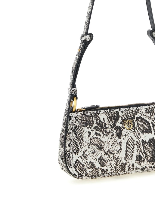 Bolso cruzado de piel de ternera gris PINKO - Image 3
