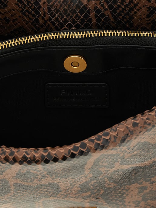 Bolso Cruzado de PIEL de Ternera Marrón PINKO - Image 4