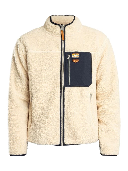 Superdry Chaqueta Polar Vintage Retro Con Cremallera Completa, Beige - Image 5