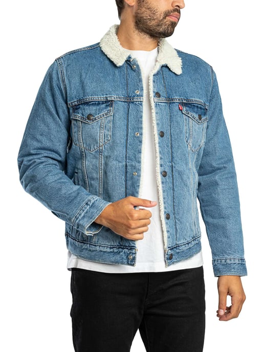Levi's Tipo 3 Sherpa Camuflaje Chaqueta, Azul - Image 2