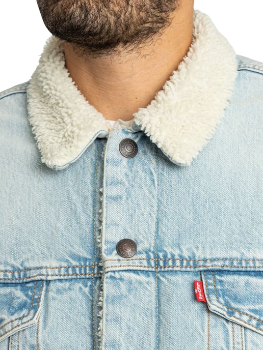Levi's Tipo 3 Sherpa Camuflaje Chaqueta, Azul - Image 6