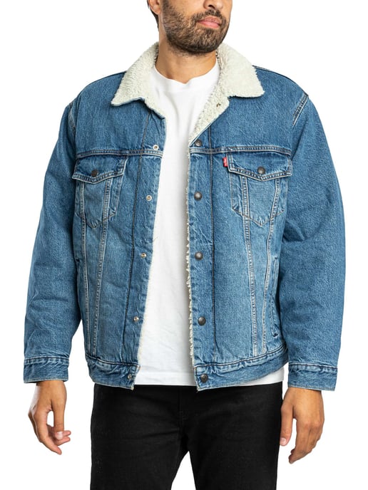 Levi's Chaqueta Sherpa De Corte Relajado, Azul - Image 1