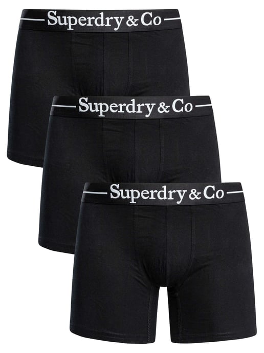 Superdry Pack De 3 Calzoncillos Boxer, Negro - Image 1