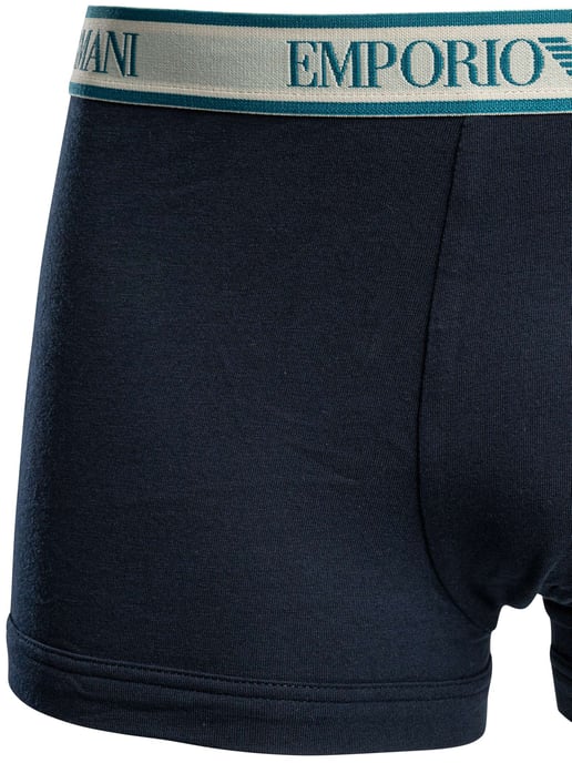 Emporio Armani 3 Pack Trunks, Azul - Image 3