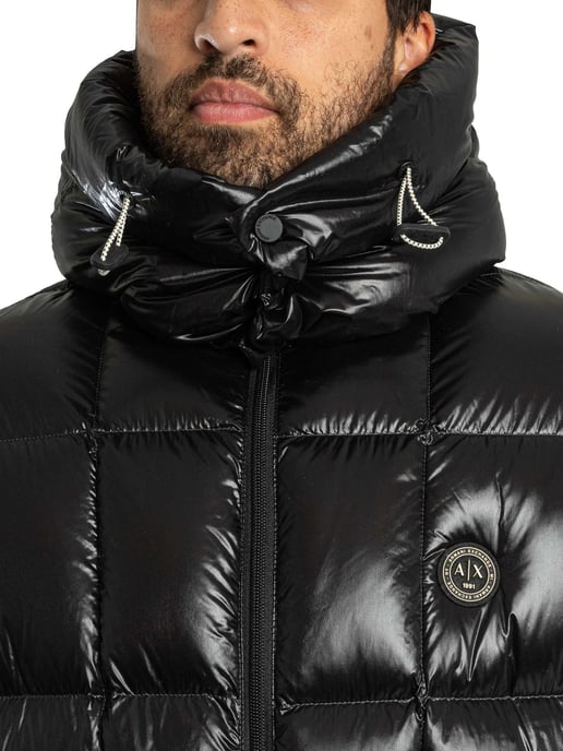 Armani Exchange Chaqueta Acolchada Con Insignia, Negro - Image 5