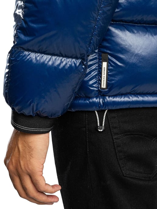 Armani Exchange Chaqueta Acolchada Con Insignia, Azul - Image 6