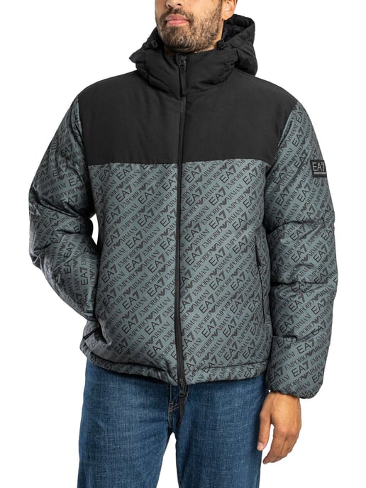 EA7 Chaqueta Polar Con Logo Repetido De Montaña, Verde - Image 2