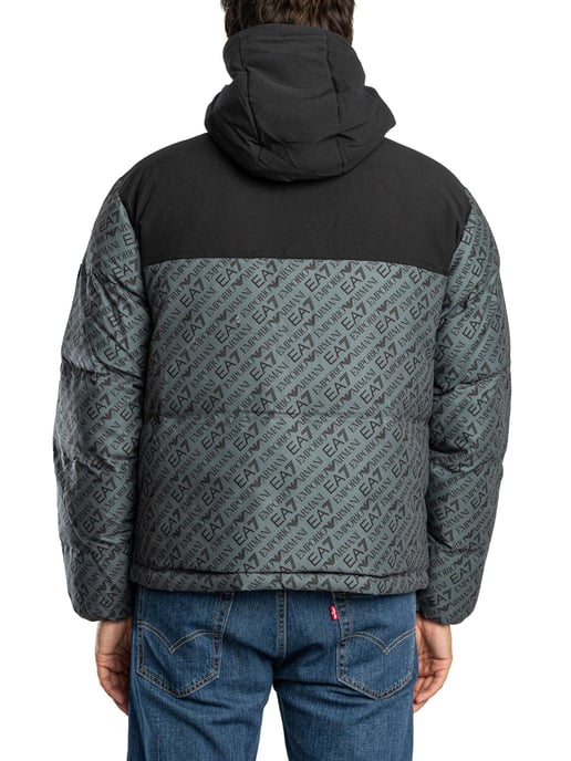 EA7 Chaqueta Polar Con Logo Repetido De Montaña, Verde - Image 3