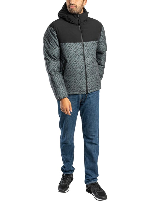 EA7 Chaqueta Polar Con Logo Repetido De Montaña, Verde - Image 6