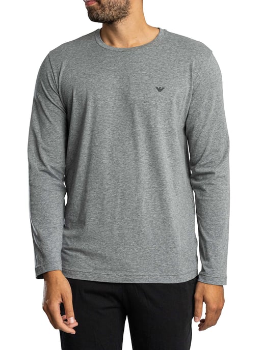 Emporio Armani Conjunto De Pijama De Manga Larga De Punto, Azul - Image 2