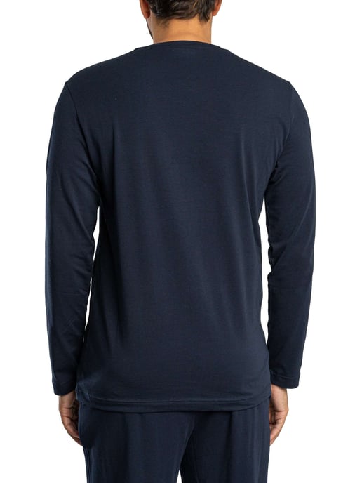 Emporio Armani Conjunto De Pijama De Manga Larga De Punto, Azul - Image 4