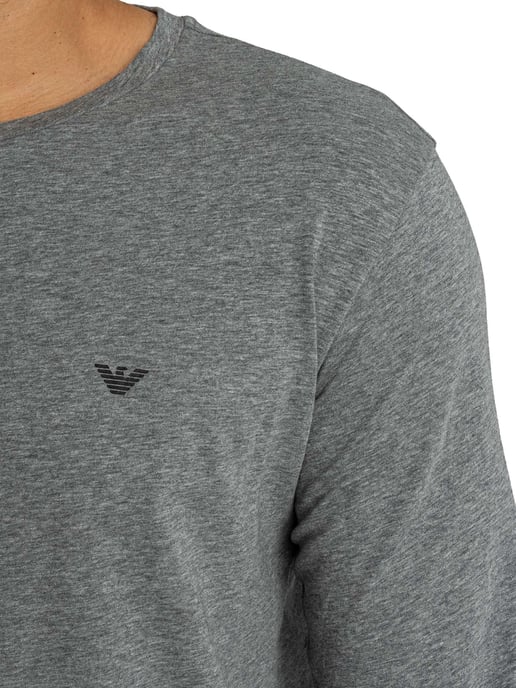 Emporio Armani Conjunto De Pijama De Manga Larga De Punto, Azul - Image 5