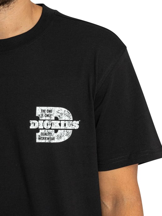 Dickies Camiseta Minden Con Estampado En La Espalda, Negro - Image 4