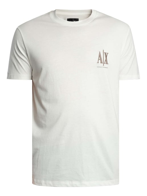 Armani Exchange Camiseta Con Logo De Pecho Grande, Blanco - Image 5