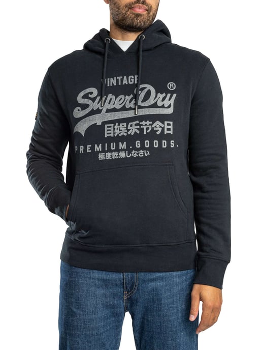 Superdry Sudadera Con Capucha Clásica Del Logotipo De La Vendimia, Azul - Image 2