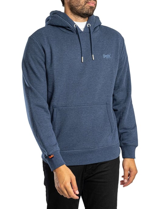 Superdry Logotipo Esencial Sudadera Con Capucha, Azul - Image 2