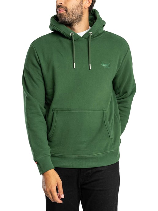 Superdry Logotipo Esencial Sudadera Con Capucha, Verde - Image 2