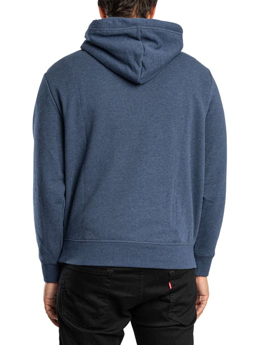 Superdry Logotipo Esencial Sudadera Con Capucha, Azul - Image 3