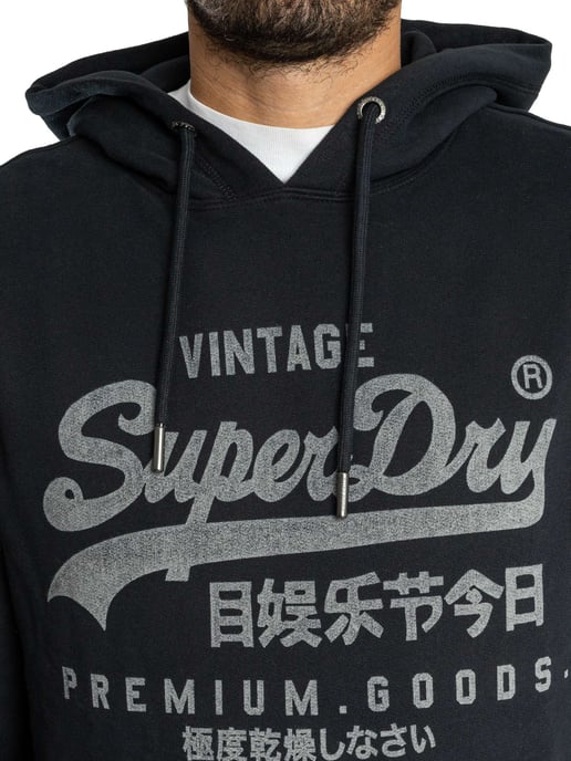 Superdry Sudadera Con Capucha Clásica Del Logotipo De La Vendimia, Azul - Image 5