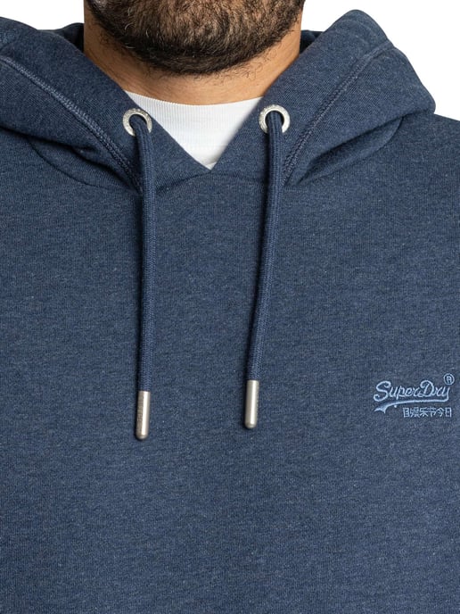 Superdry Logotipo Esencial Sudadera Con Capucha, Azul - Image 5