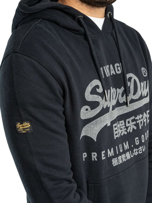 Superdry Sudadera Con Capucha Clásica Del Logotipo De La Vendimia, Azul - Image 6