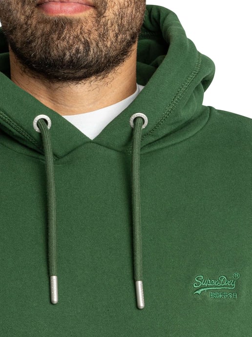 Superdry Logotipo Esencial Sudadera Con Capucha, Verde - Image 5
