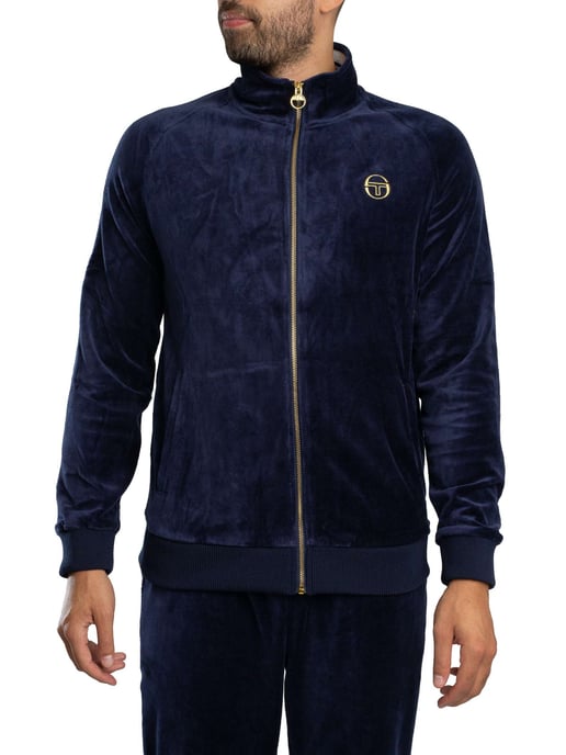 Sergio Tacchini Chaqueta Deportiva De Terciopelo Court, Azul - Image 2
