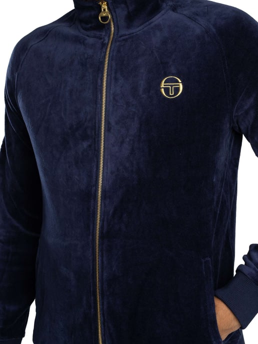 Sergio Tacchini Chaqueta Deportiva De Terciopelo Court, Azul - Image 4