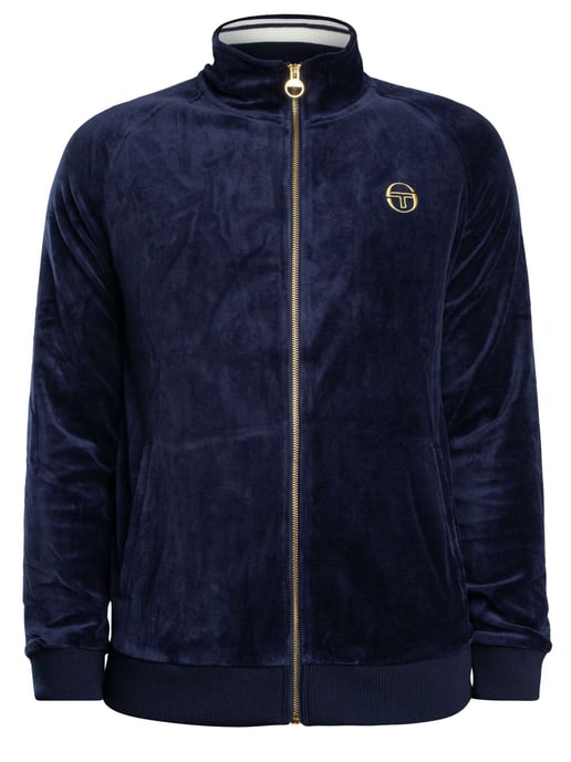 Sergio Tacchini Chaqueta Deportiva De Terciopelo Court, Azul - Image 5