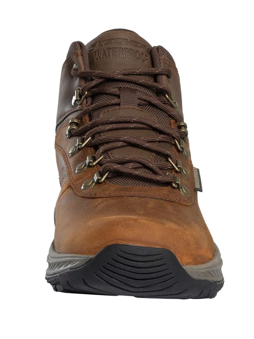 Skechers Botas Meroe De Corte Relajado, Impermeables Y Sin Cordones, Marrón - Image 4