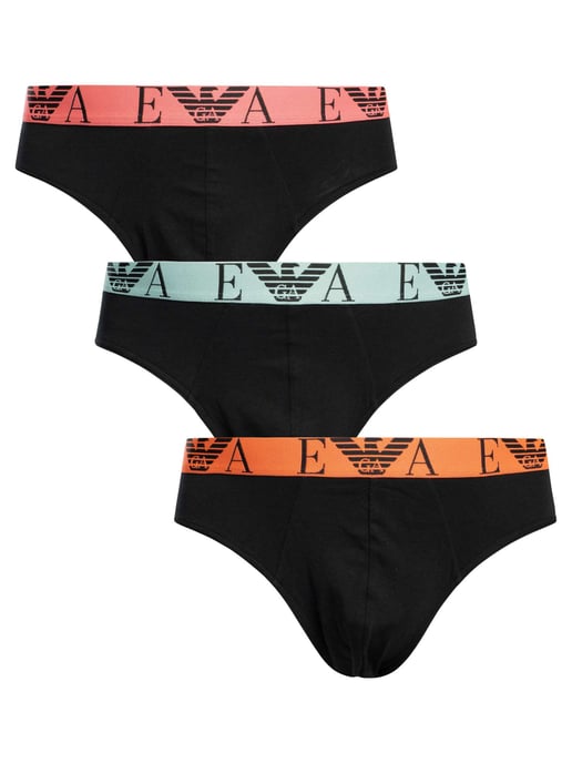 Emporio Armani 3 Pack Briefs, Negro - Image 1